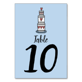 Bordsnumret bröllop Cake Illustration Bröllop Bordsnummer