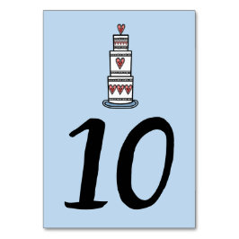 Bordsnumret bröllop Cake Illustration Bröllop Bordsnummer