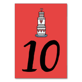 Bordsnumret bröllop Cake Illustration Bröllop Bordsnummer