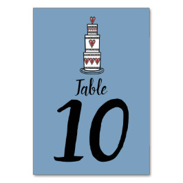 Bordsnumret bröllop Cake Illustration Bröllop Bordsnummer