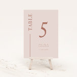 Bordsnumret Bröllop för  Rosa Clean Line Bordsnummer<br><div class="desc">Ett enkelt och modernt bordsnummer i bröllop med en linje vid sidan om. Färg ligger i  rosa.</div>
