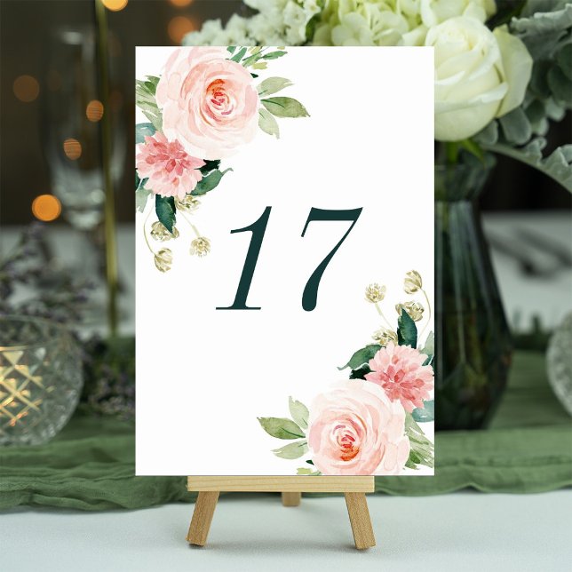 Bordsnumret Bröllop för  vita fläckar Blommigten Bordsnummer (Skapare uppladdad)