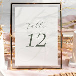 BORDSNUMRET BRÖLLOP i GRÖNTEN i  ELEGANT Bordsnummer<br><div class="desc">Elegant Minimalistiskt skript Bröllop-Bordsnummer. Upptäck hela samlingen för ett koordinattema i bröllop. Dm för rådgivning eller anpassning</div>