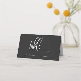 Bordsnumret Bröllop, modernt, minimalistiskt Placeringskort