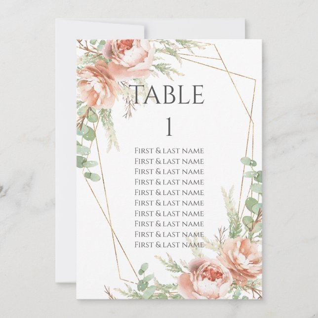 Bordsnumret bröllop  Ro (Framsida)