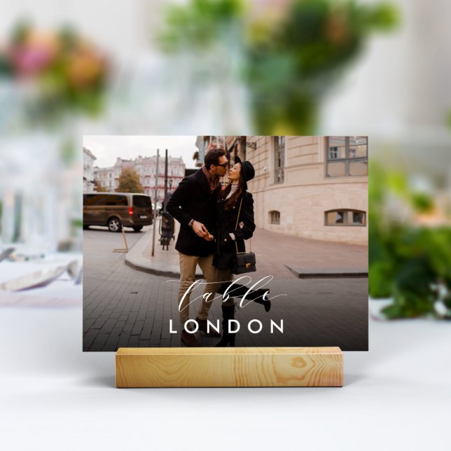 Bordsnumret Bröllop Travel Destination Photo (målb Bordsnummer (3.5x5" travel photo table numbers)
