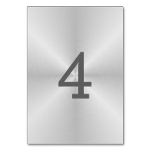 Bordsnumret Brushed Metall