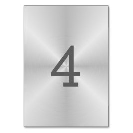 Bordsnumret Brushed Metall Bordsnummer