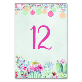 Bordsnumret Cactus Lantern Fiesta Succulents Bordsnummer