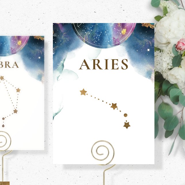 Bordsnumret chic Celestial Aries Constellation (Skapare uppladdad)