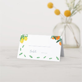 Bordsnumret Citrus Fransk Bröllop Placeringskort