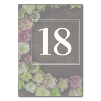 Bordsnumret CLASSIC Garden Hellebore Wood Bordsnummer