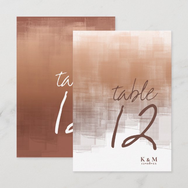 Bordsnumret Clay ID774 för vattenfärgsreflektioner Inbjudningar (Fram/baksida)