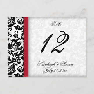 Bordsnumret Damask Delight Vykort