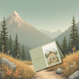 Bordsnumret Destination för bergsområde Monogram b Tack Kort