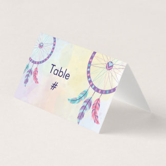 Bordsnumret Dreamcatcher Birthday Celebration Kort