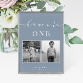 Bordsnumret Dusty Blue Modern Elegant bröllop Age Bordsnummer