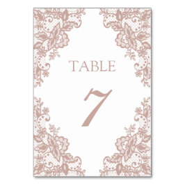 Bordsnumret Dusty ro snöre bröllop Bordsnummer
