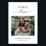 Bordsnumret Elegance Script Photo Bröllop Anpassni Bordsnummer<br><div class="desc">Modern och elegant design skriver ut Bordsnumret Elegance Script Modern Photo Bröllop Anpassningsbar som kan anpassas med din text och lägga till varje bordsnummer-kort i din kundvagn, en efter en. Klicka på knappen "Anpassa" och använda verktyg som är utformat för att ändra mallen. Kolla in Graphic Art Design-arkivet för andra...</div>