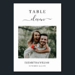 Bordsnumret Elegance Script Photo Bröllop Anpassni Bordsnummer<br><div class="desc">Modern och elegant design skriver ut Bordsnumret Elegance Script Modern Photo Bröllop Anpassningsbar som kan anpassas med din text och lägga till varje bordsnummer-kort i din kundvagn, en efter en. Klicka på knappen "Anpassa" och använda verktyg som är utformat för att ändra mallen. Kolla in Graphic Art Design-arkivet för andra...</div>