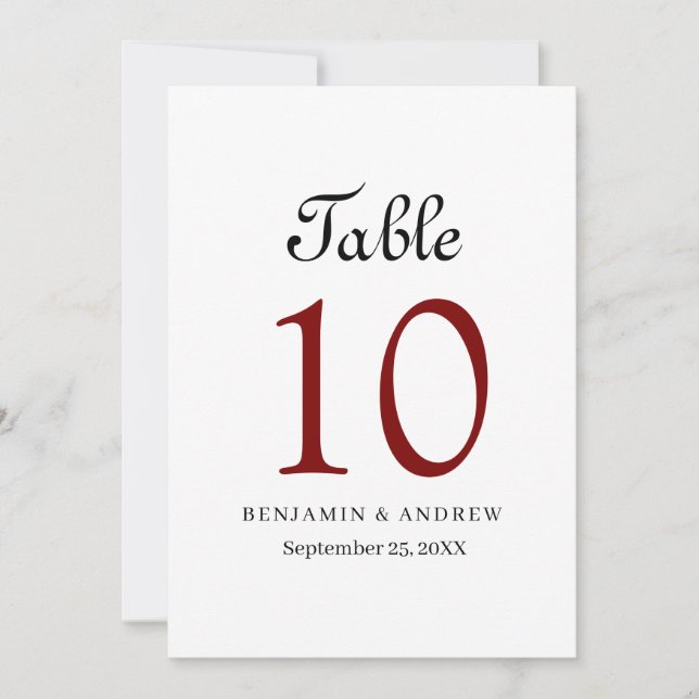 Bordsnumret elegant Black Script Acrylic Arch Inbjudningar (Framsida)