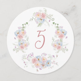 Bordsnumret Elegant Blommigt Ram Round