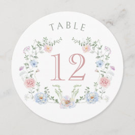 Bordsnumret Elegant Blommigt Ram Round