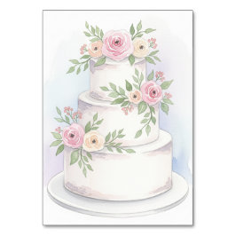 Bordsnumret Elegant bröllop Cake Card Bordsnummer