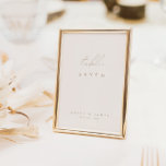 Bordsnumret elegant Elfenbenskusten och Beige Call<br><div class="desc">Utformningen har ett handskrivet teckensnitt och modern minimalistisk design. Designad att samordna med för inbjudan till "Natural Glam"-bröllop. Om du vill ändra information klickar du på "Anpassa den här mallen", "Information". Om du vill flytta texten eller ändra storlek, teckensnitt eller färg klickar du på Redigera med Design Verktyg. Visa samlingslänken...</div>
