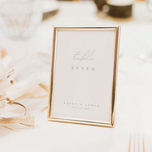 Bordsnumret elegant Elfenbenskusten och Beige Call