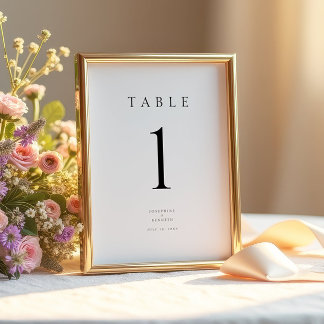 Bordsnumret elegant för modernt Bröllop