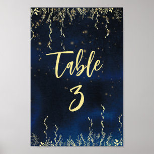 Bordsnumret elegant kvällstid poster