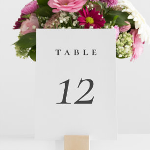 Bordsnumret elegant med minimalistiskt skript Bröl Bordsnummer