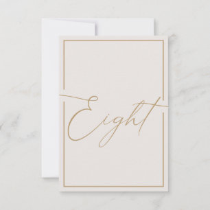 Bordsnumret elegant Minimalistisk Elfenbenskustkal Tack Kort