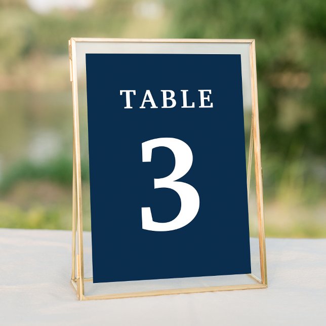 Bordsnumret elegant Navy Blue Bröllop Bordsnummer (Elegant Navy Blue Wedding Table Number
)