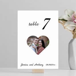 Bordsnumret elegant Unikt svartvitt Bröllop Bordsnummer