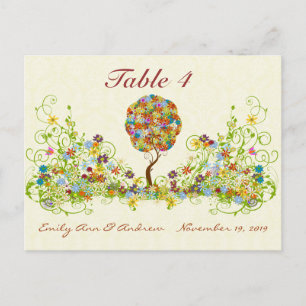 Bordsnumret Enchanted Forest Patchwork Fairytale Vykort