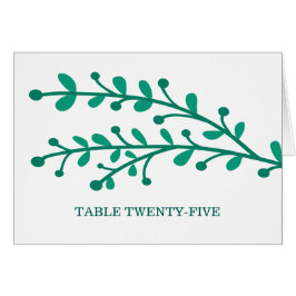 Bordsnumret Enkel grönt för utfyllning Hälsningskort