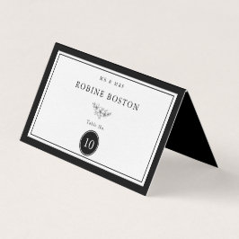 Bordsnumret Enkel svart och vit Elegant Kort