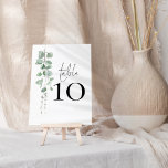 Bordsnumret Eucalyptus Script Bröllop Bordsnummer<br><div class="desc">Bordsnumret Eucalyptus Script Bröllop. Redigera och lägg till varje nummer i kundvagnen individuellt. Bord är inställt i ett handskript stil och ditt bordsnummer beneathmed elegantens vattenfärgsblad till den lämnat sidan. Anpassa numret enkelt. Samma design finns på andra sidan och uppdateras samtidigt när du ändrar numret.</div>