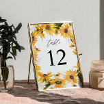 Bordsnumret Fall Solros Blommigt Bordsnummer<br><div class="desc">Pressa upp bröllop eller party bord med ditt Bordsnummer för solrossolrossolrosblommor i Blommigten.</div>