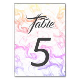 Bordsnumret Färgat Jämna bakgrund Mist-bakgrund Bordsnummer