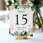 Bordsnumret Flamingo Tropical Blommigt Bröllop Bordsnummer<br><div class="desc">Flamingo Tropical Blommigt Bröllop Bordsnummer Card (1) Anpassa mallen en efter en (t.ex. från nummer 1 till xx) och lägg till varje nummerkort separat i kundvagnen. (2) Om du vill göra ytterligare anpassningar klickar du på länken "anpassa ytterligare" och användor verktyg som är utformat för att ändra mallen. (3) Kontakta...</div>