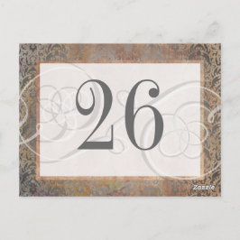 Bordsnumret Florentine Elegance Tuscan Damask Vykort