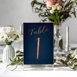 bordsnumret för elegant av kopparflottan i glitter bordsnummer