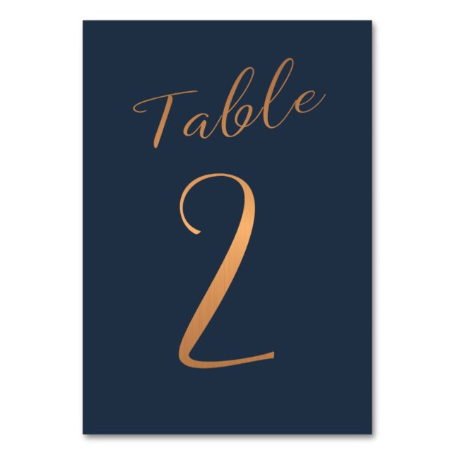 bordsnumret för elegant av kopparflottan i glitter bordsnummer (Framsidan)