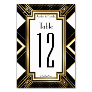 Bordsnumret Glamourous Art Deco Geometric Bröllop Bordsnummer