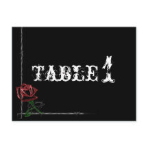 Bordsnumret Gothic Barbed Wire och Ro Bröllop