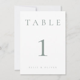 Bordsnumret Grönt 1 Bröllop/händelse