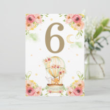 Bordsnumret grönt Luftballong Animals, Neutralt